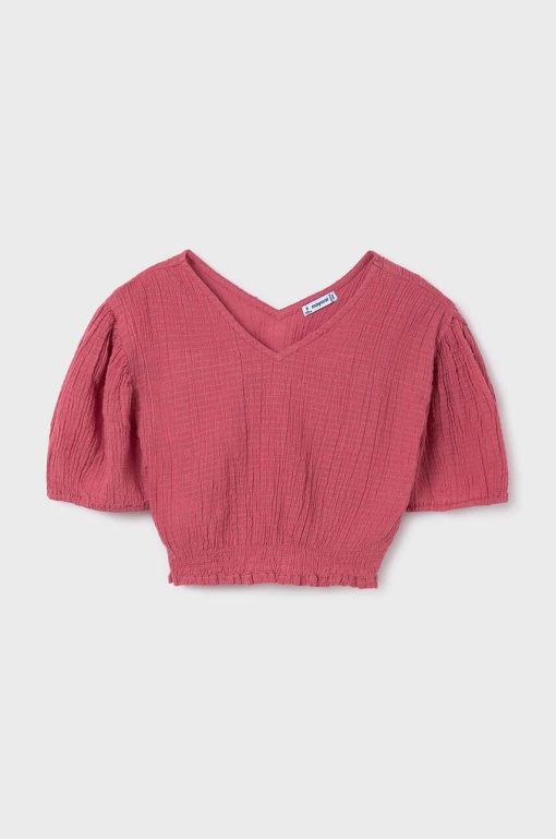 Mayoral bluza de bumbac pentru copii culoarea roz
