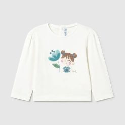 Mayoral longsleeve copii culoarea bej