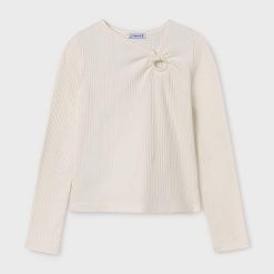 Mayoral longsleeve copii culoarea bej