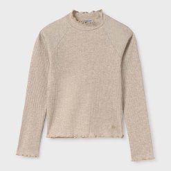 Mayoral longsleeve copii culoarea bej
