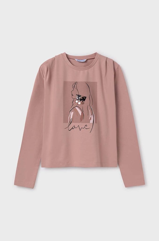 Mayoral longsleeve copii culoarea roz