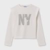 Mayoral longsleeve din bumbac pentru copii culoarea alb
