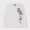 Mayoral longsleeve din bumbac pentru copii culoarea bej