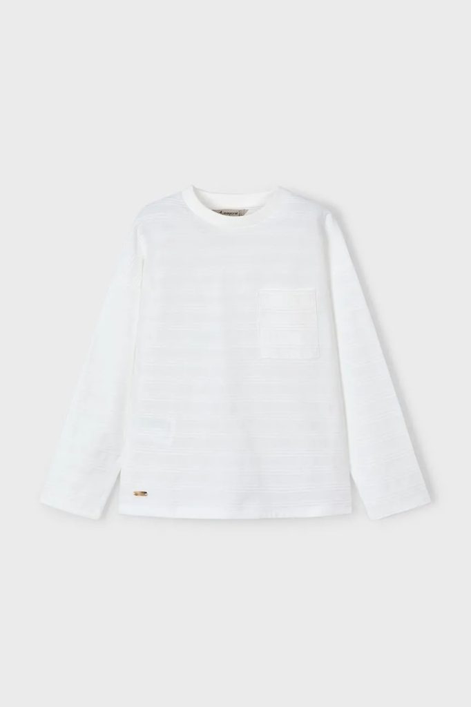 Mayoral longsleeve din bumbac pentru copii culoarea bej