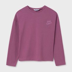 Mayoral longsleeve din bumbac pentru copii culoarea violet