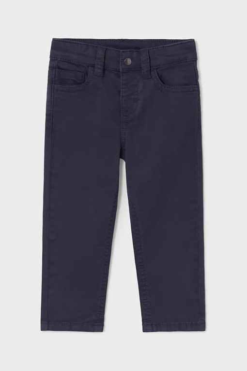 Mayoral pantaloni copii slim fit basic culoarea albastru marin