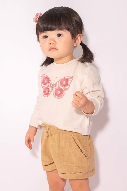Mayoral pantaloni scurti bebe culoarea bej