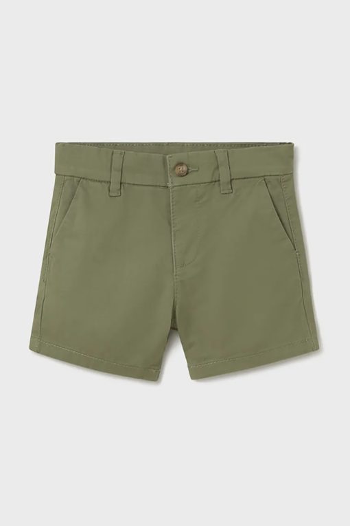 Mayoral pantaloni scurti copii chino basic culoarea verde