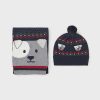 Mayoral șapcă și eșarfă pentru copii culoarea albastru marin-Accesorii