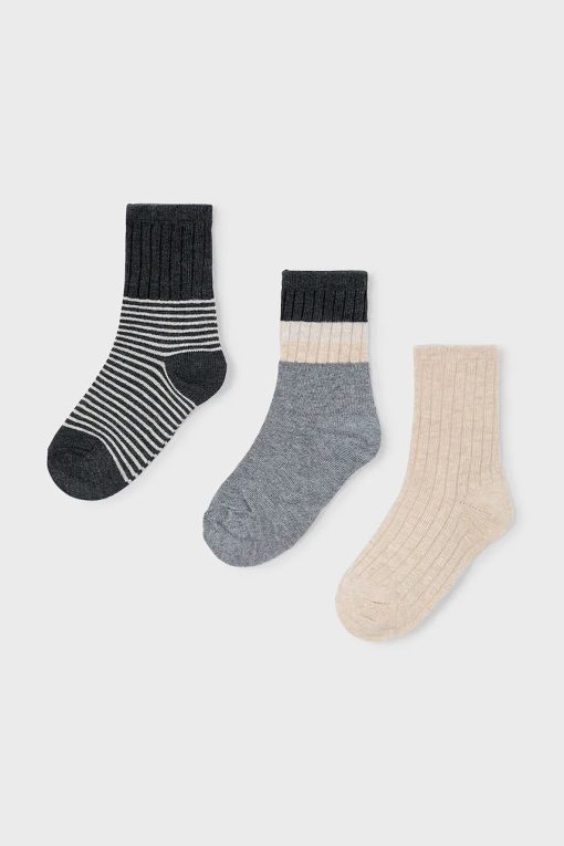 Mayoral șosete copii 3-pack culoarea maro