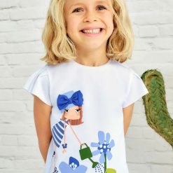 Mayoral tricou copii culoarea alb