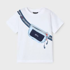 Mayoral tricou de bumbac pentru copii culoarea alb