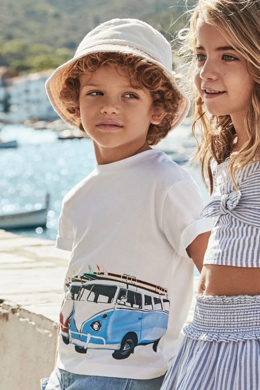 Mayoral tricou de bumbac pentru copii culoarea alb