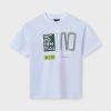 Mayoral tricou de bumbac pentru copii culoarea alb