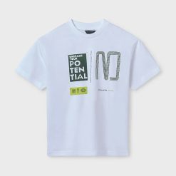 Mayoral tricou de bumbac pentru copii culoarea alb