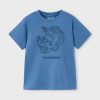 Mayoral tricou de bumbac pentru copii culoarea albastru marin