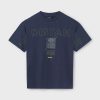Mayoral tricou de bumbac pentru copii culoarea albastru marin