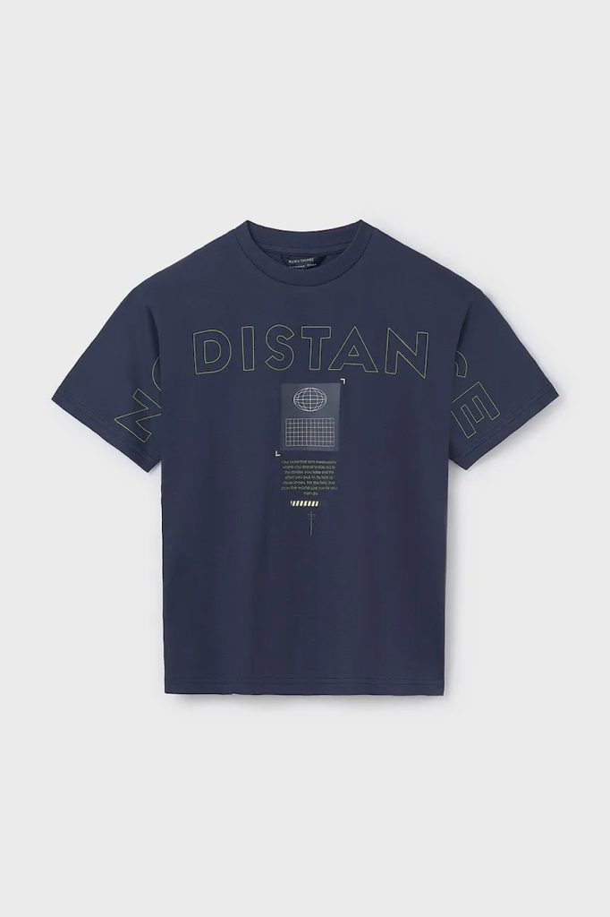 Mayoral tricou de bumbac pentru copii culoarea albastru marin