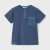 Mayoral tricou de bumbac pentru copii culoarea albastru marin