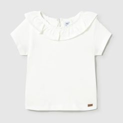 Mayoral tricou de bumbac pentru copii culoarea bej