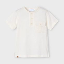 Mayoral tricou de bumbac pentru copii culoarea bej