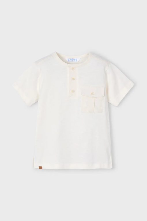 Mayoral tricou de bumbac pentru copii culoarea bej