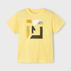 Mayoral tricou de bumbac pentru copii culoarea galben