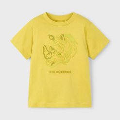 Mayoral tricou de bumbac pentru copii culoarea galben