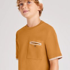 Mayoral tricou de bumbac pentru copii culoarea galben