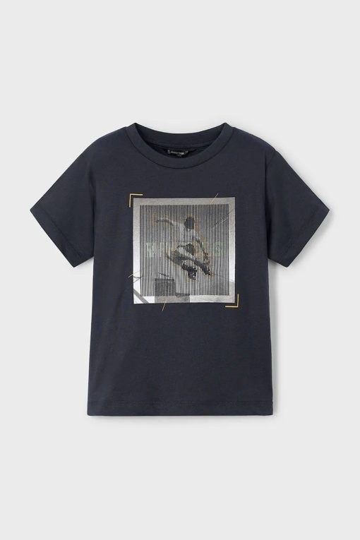 Mayoral tricou de bumbac pentru copii culoarea negru