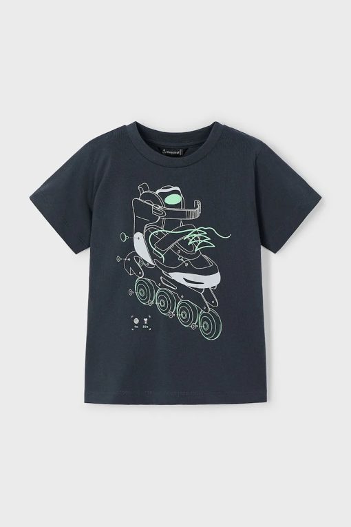 Mayoral tricou de bumbac pentru copii culoarea negru