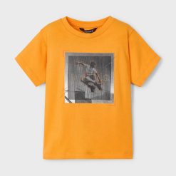 Mayoral tricou de bumbac pentru copii culoarea portocaliu