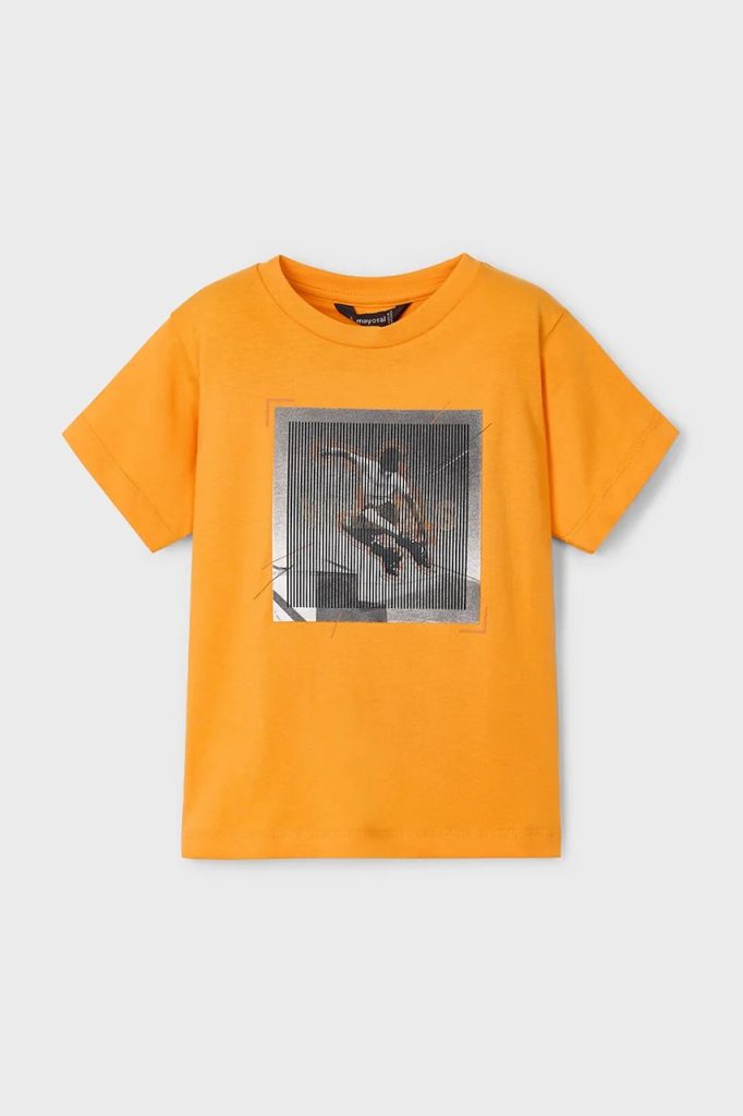 Mayoral tricou de bumbac pentru copii culoarea portocaliu