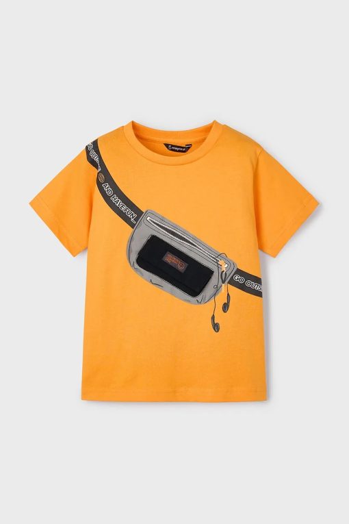 Mayoral tricou de bumbac pentru copii culoarea portocaliu