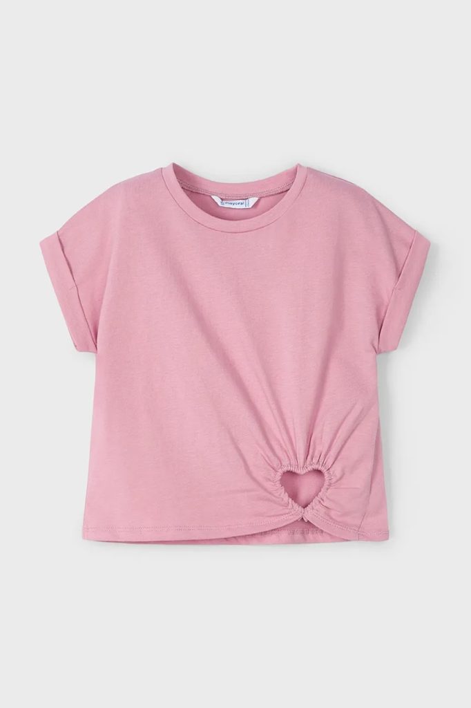 Mayoral tricou de bumbac pentru copii culoarea roz