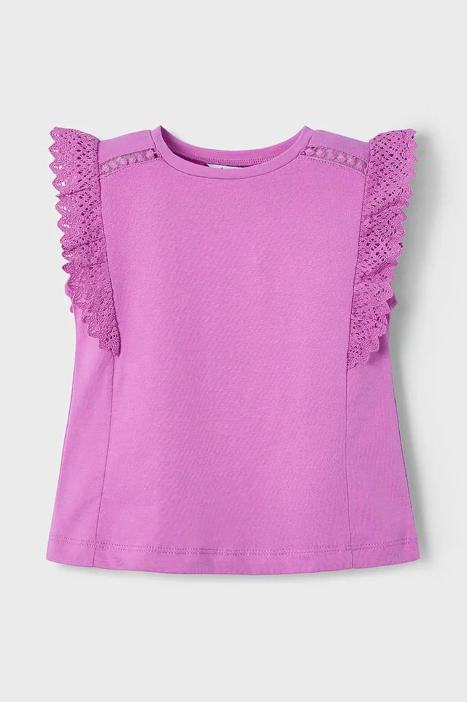 Mayoral tricou de bumbac pentru copii culoarea roz