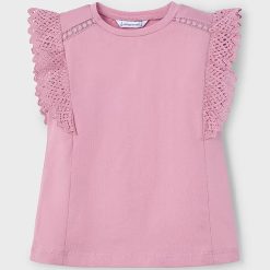 Mayoral tricou de bumbac pentru copii culoarea roz