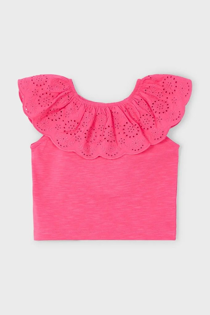 Mayoral tricou de bumbac pentru copii culoarea roz