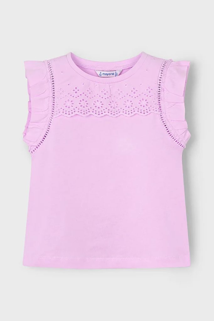 Mayoral tricou de bumbac pentru copii culoarea roz