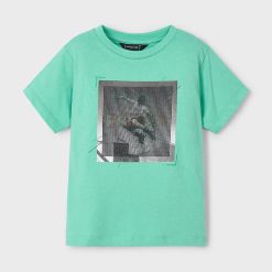 Mayoral tricou de bumbac pentru copii culoarea verde