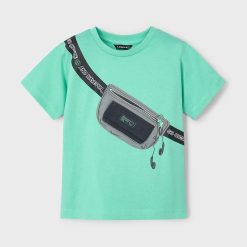 Mayoral tricou de bumbac pentru copii culoarea verde
