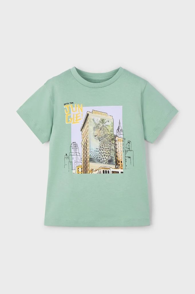 Mayoral tricou de bumbac pentru copii culoarea verde