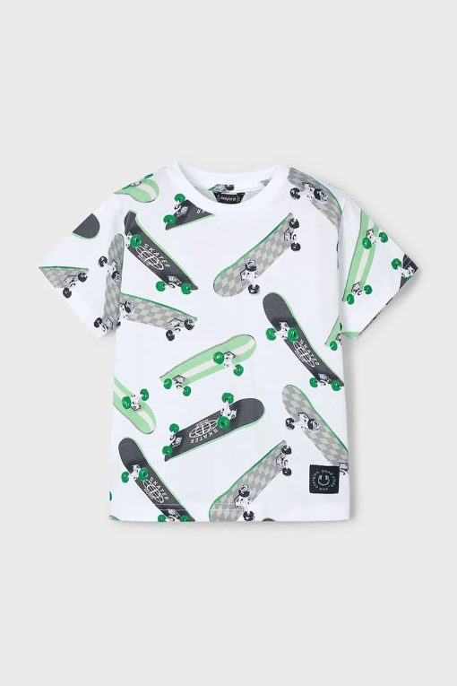 Mayoral tricou de bumbac pentru copii culoarea verde