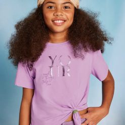 Mayoral tricou de bumbac pentru copii culoarea violet