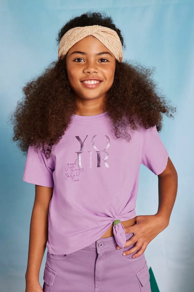 Mayoral tricou de bumbac pentru copii culoarea violet