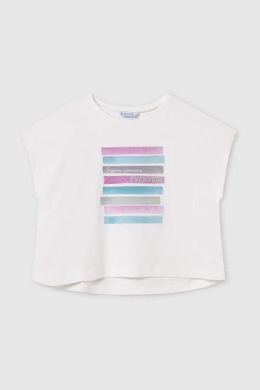 Mayoral tricou de bumbac pentru copii culoarea violet