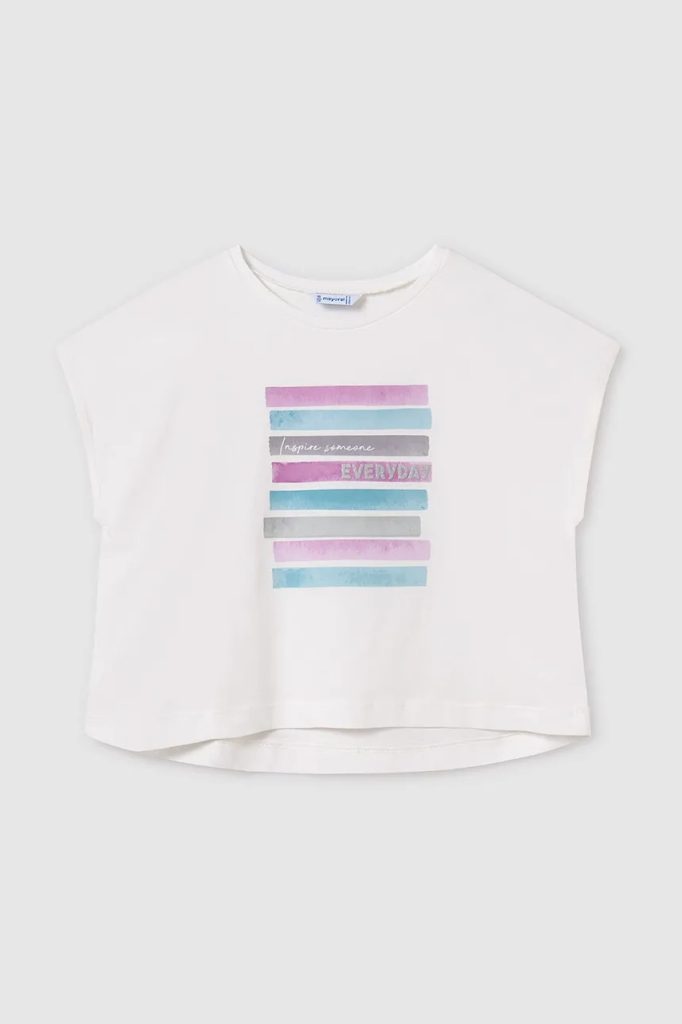 Mayoral tricou de bumbac pentru copii culoarea violet