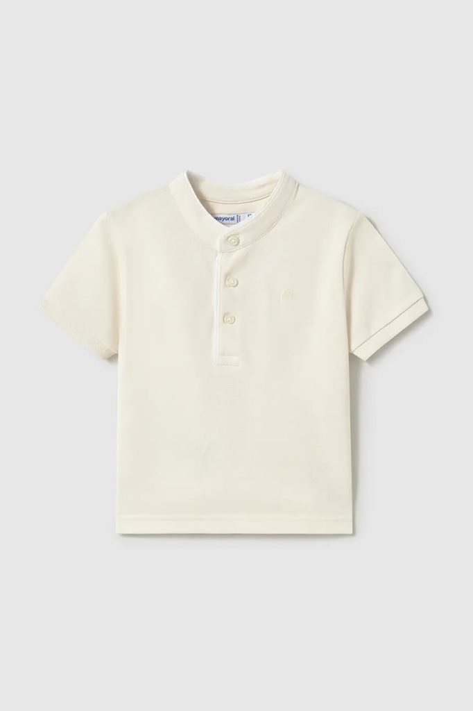 Mayoral tricou polo copii culoarea bej