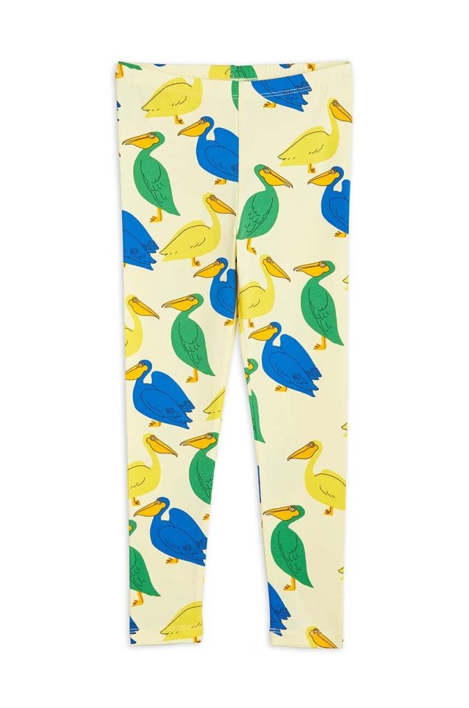 Mini Rodini leggins copii culoarea galben