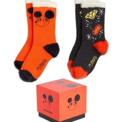 Mini Rodini sosete copii 2-pack culoarea portocaliu-Îmbrăcăminte